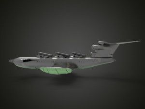 Lun-class ekranoplan 3D Model