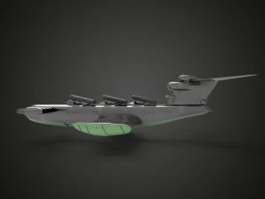 Lun-class ekranoplan 3D Model