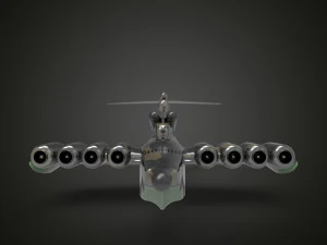 Lun-class ekranoplan 3D Model