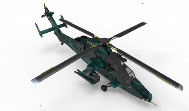 Eurocopter Tiger 3D-Modell .c4d .max .obj .3ds .fbx .stl .blend 