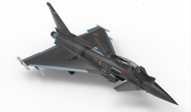 Eurofighter Typhoon Model 3D .c4d .max .obj .3ds .fbx .stl .blend 