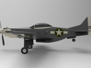 North American P-51 Mustang Model 3D