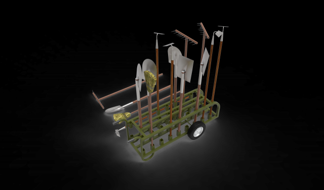 Farming Equipment Model 3D .c4d .max .obj .3ds .fbx .stl .blend 