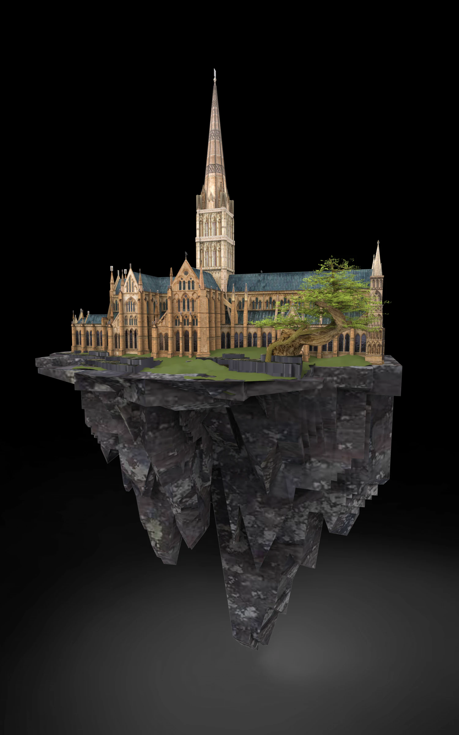 Castle Island 3D Model .c4d .max .obj .3ds .fbx .stl .blend 