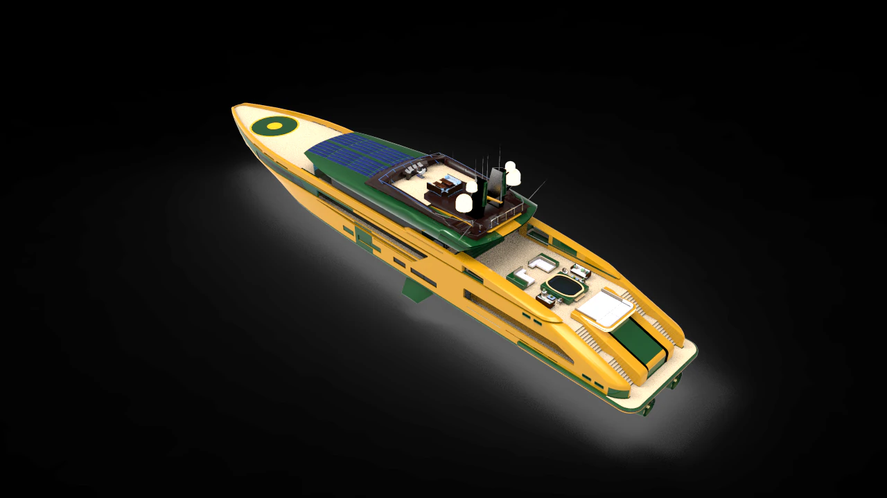 Luxury whale Yacht 3D Model .c4d .max .obj .3ds .fbx .stl .blend 