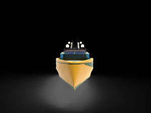 Luxury whale Yacht 3D Model