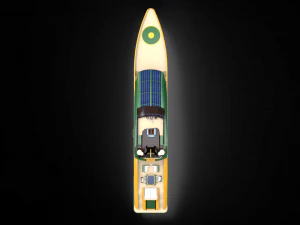 Luxury whale Yacht 3D Model