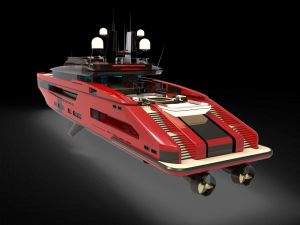 Red whale Yacht 3D 모델
