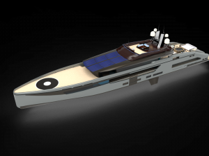 Luxury whale Yacht II 3D-Modell