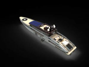 Luxury whale Yacht II 3D Model