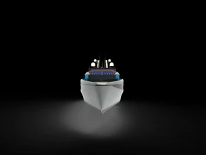 Luxury whale Yacht II 3D Model