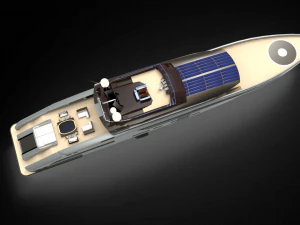 Luxury whale Yacht II 3D Model