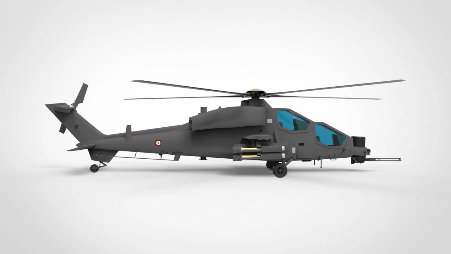 Agusta A129 Mangusta 3D Model .c4d .max .obj .3ds .fbx .stl .blend 