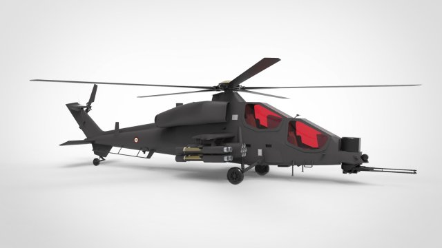 Agusta A129 Mangusta Model 3D .c4d .max .obj .3ds .fbx .stl .blend 