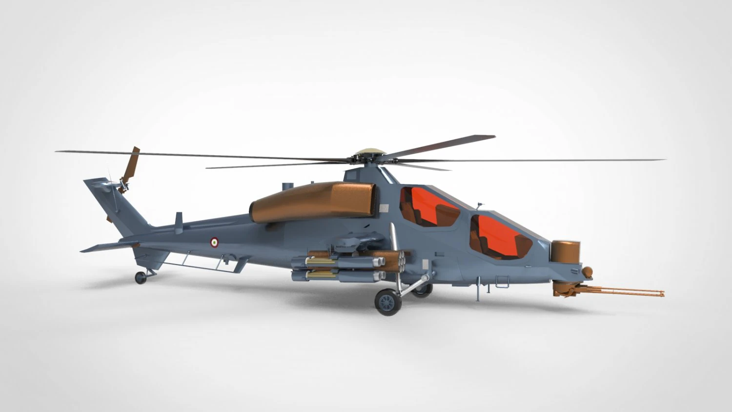 Agusta A129 Mangusta 3D Model .c4d .max .obj .3ds .fbx .stl .blend 