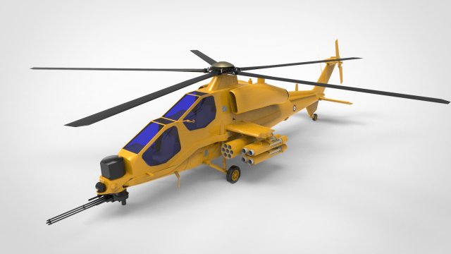 Agusta A129 Mangusta Model 3D .c4d .max .obj .3ds .fbx .stl .blend 