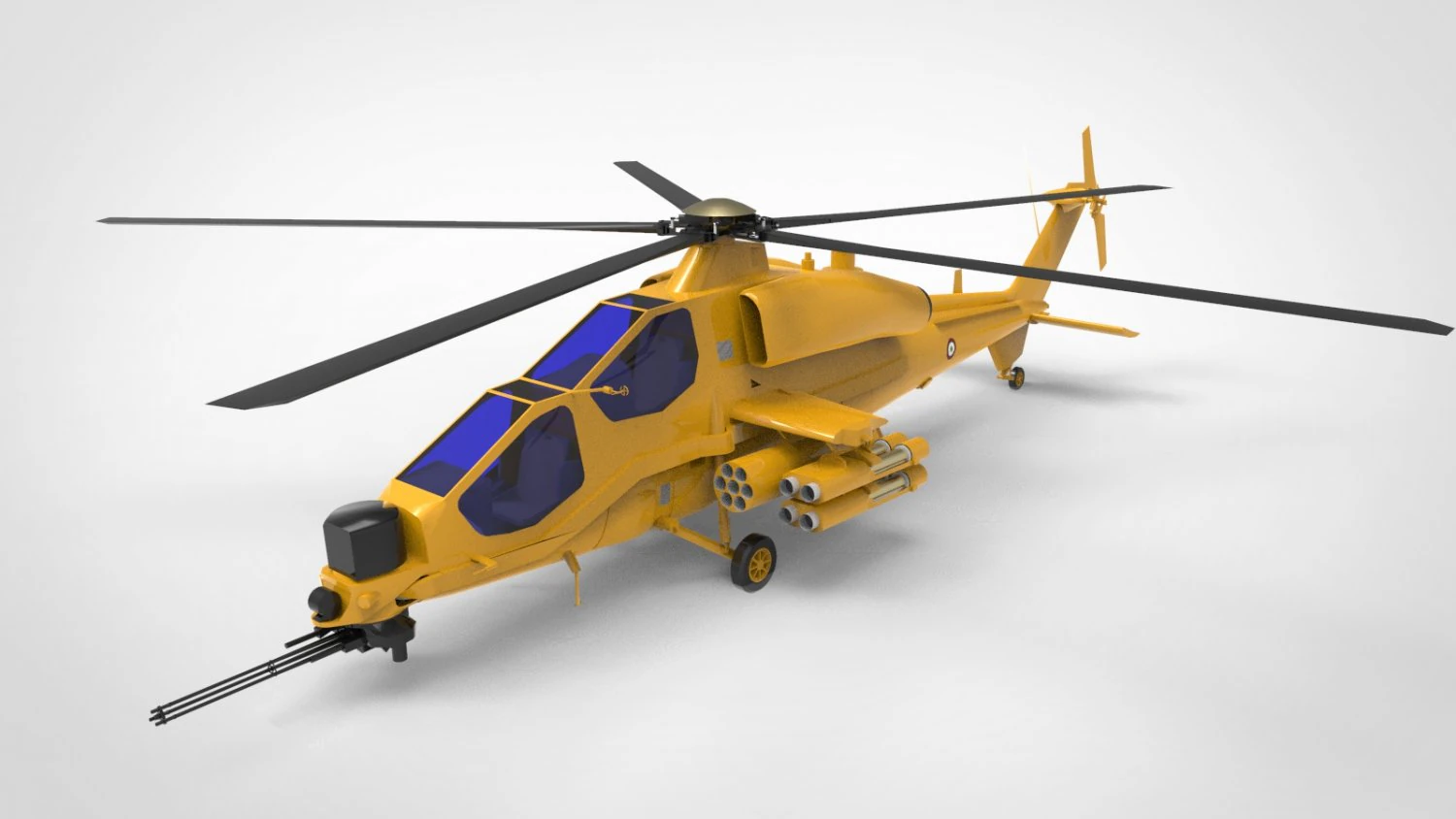 Agusta A129 Mangusta 3D Model .c4d .max .obj .3ds .fbx .stl .blend 