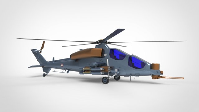Agusta A129 Mangusta 3D Model .c4d .max .obj .3ds .fbx .stl .blend 