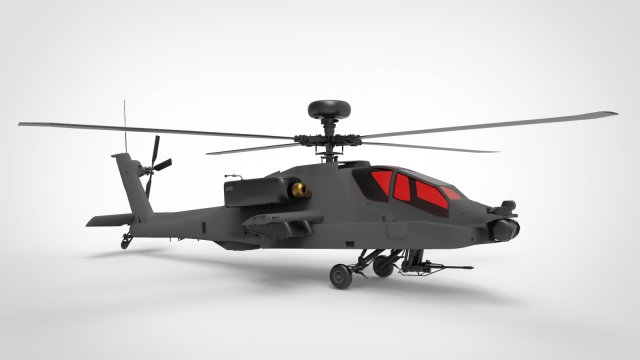 AH-64 Apache 3D Model .c4d .max .obj .3ds .fbx .stl .blend 