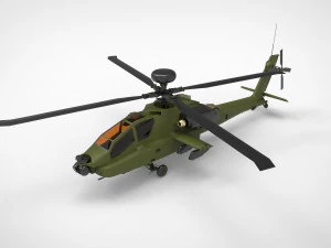 AH-64 Apache 3D Model