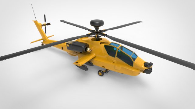 AH-64 Apache 3D Model .c4d .max .obj .3ds .fbx .stl .blend 