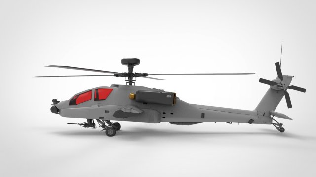 AH-64 Apache Model 3D .c4d .max .obj .3ds .fbx .stl .blend 