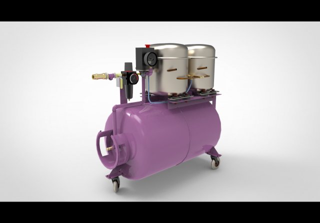 Air compressor Model 3D .c4d .max .obj .3ds .fbx .stl .blend 