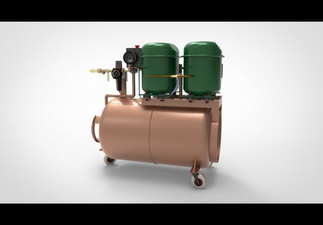 Air compressor 3D 모델 .c4d .max .obj .3ds .fbx .stl .blend 