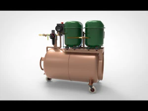 エアコンプレッサー 3Dモデル