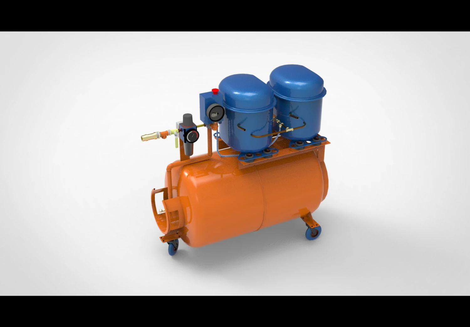 Air compressor 3D Model .c4d .max .obj .3ds .fbx .stl .blend 