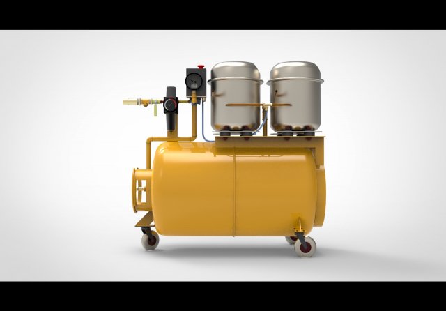 Air compressor 3D 模型 .c4d .max .obj .3ds .fbx .stl .blend 