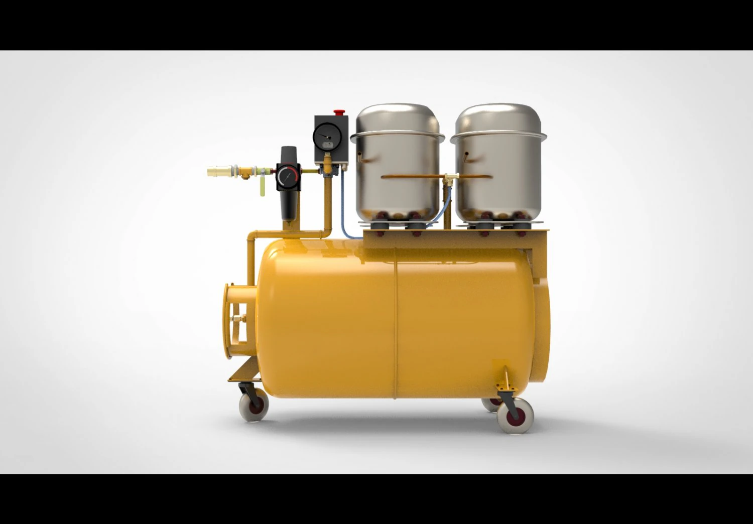 Air compressor 3D Model .c4d .max .obj .3ds .fbx .stl .blend 