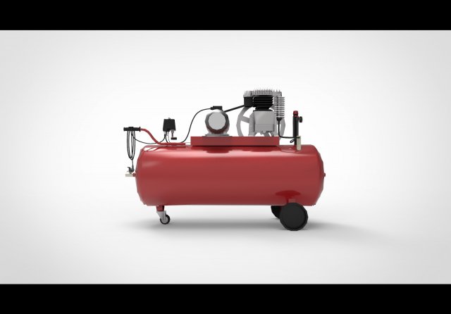 Air compressor Model 3D .c4d .max .obj .3ds .fbx .stl .blend 