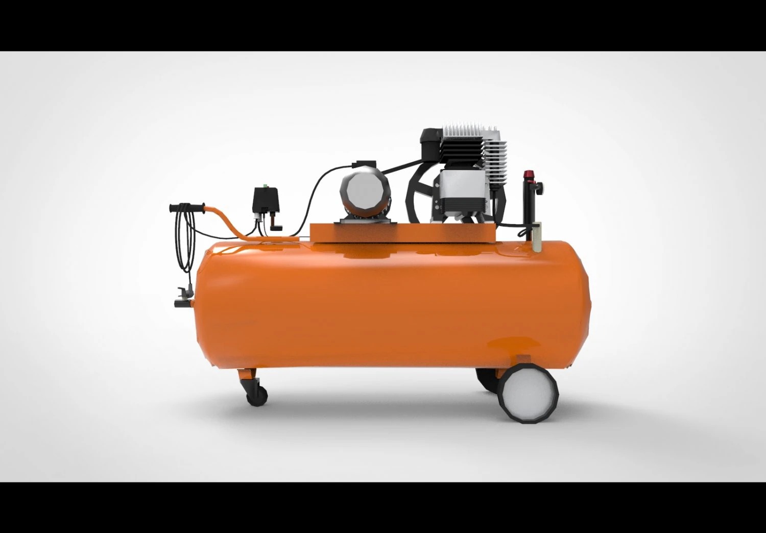 Air compressor 3D Model .c4d .max .obj .3ds .fbx .stl .blend 