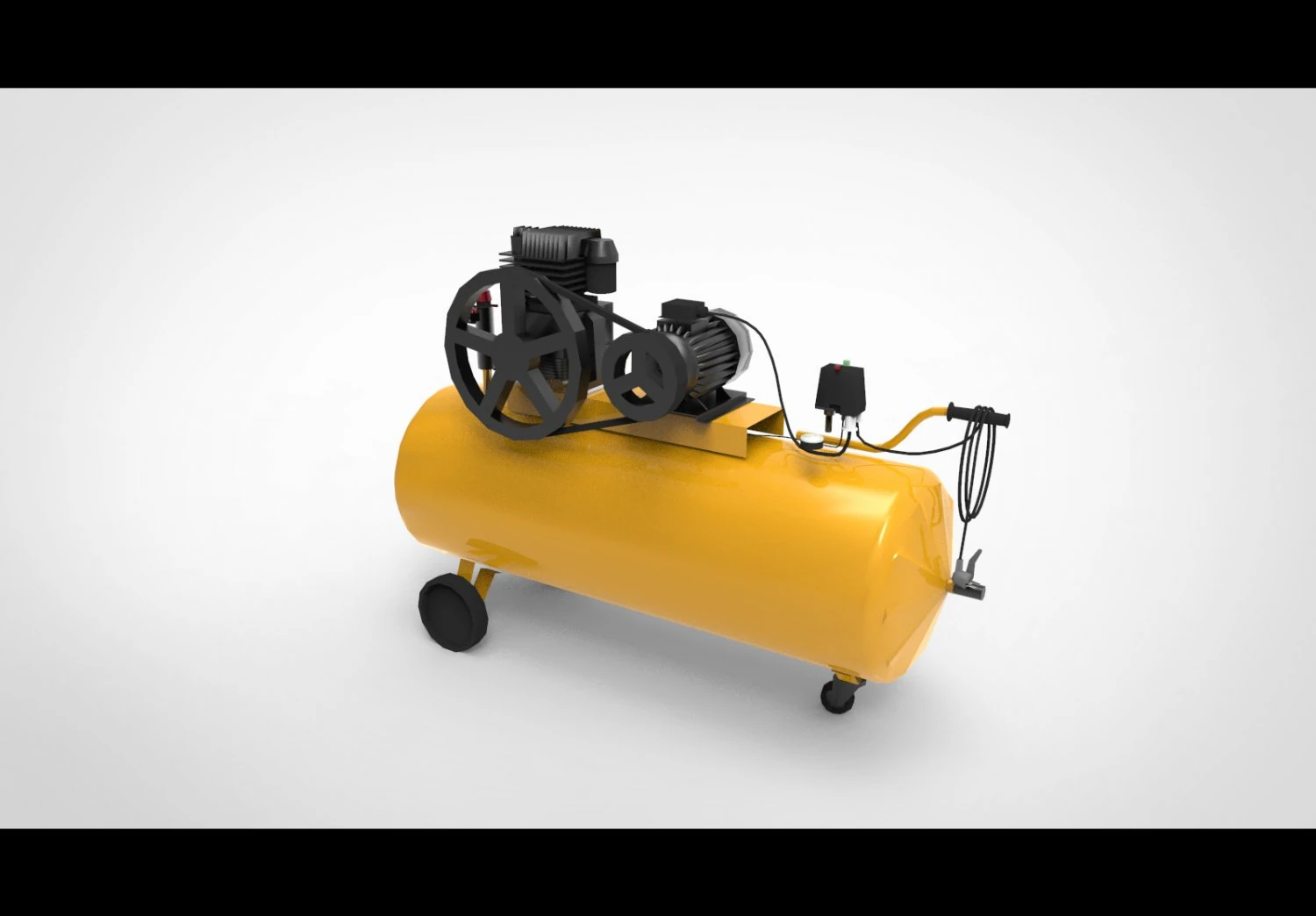 Air compressor 3D Model .c4d .max .obj .3ds .fbx .stl .blend