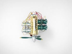 Airplane engine 3D 模型