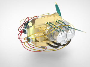 Airplane engine 3D 模型