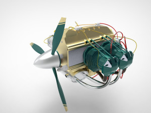 Airplane engine 3D 模型