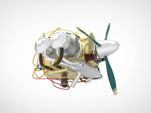 Airplane engine 3D 模型