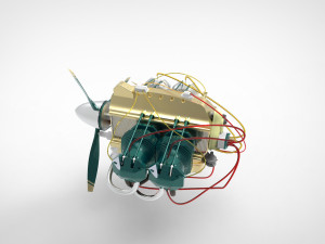 Airplane engine 3D 模型