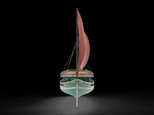 Yacht wooden pinisi Modelo 3D