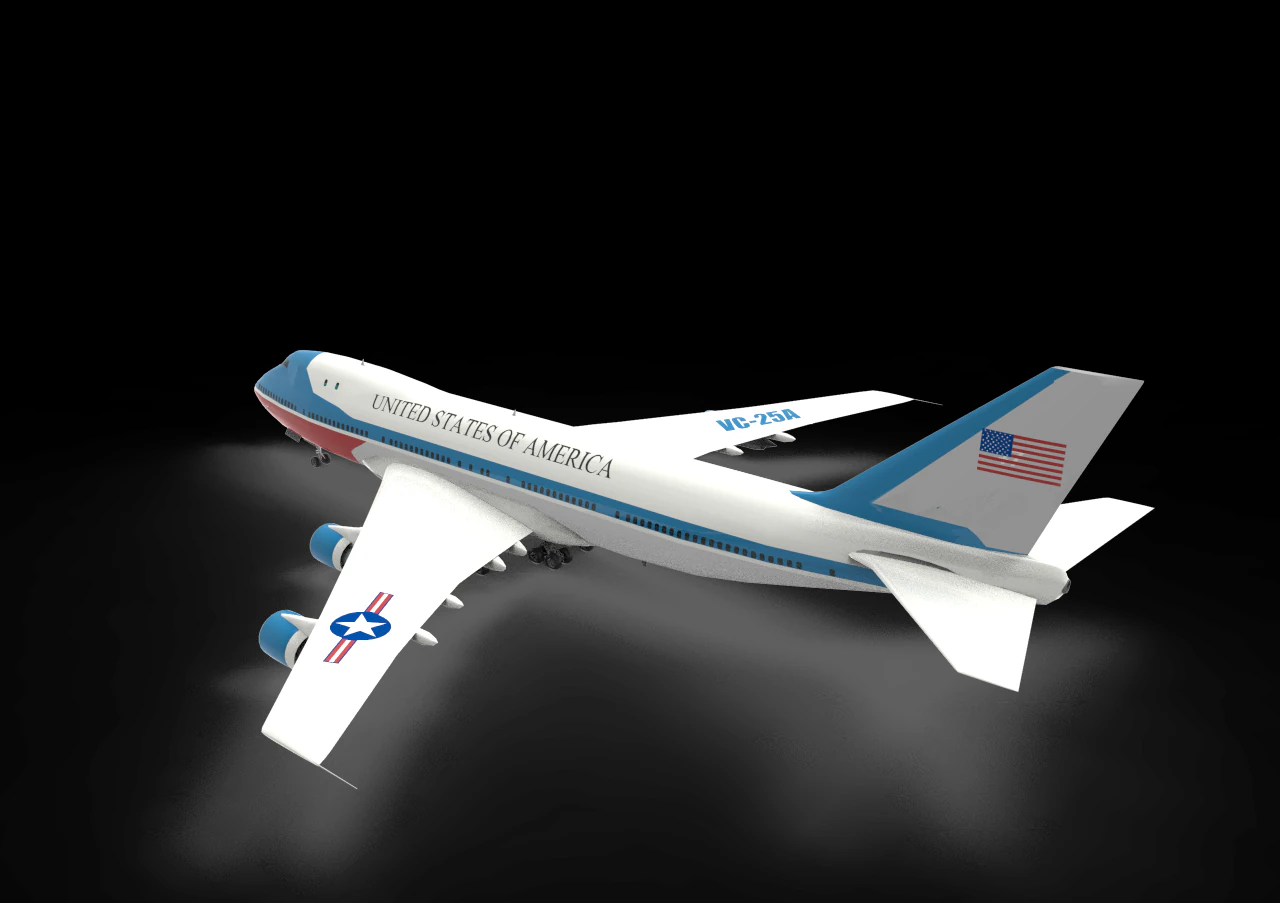 Airplane president 3D Model .c4d .max .obj .3ds .fbx .stl .blend