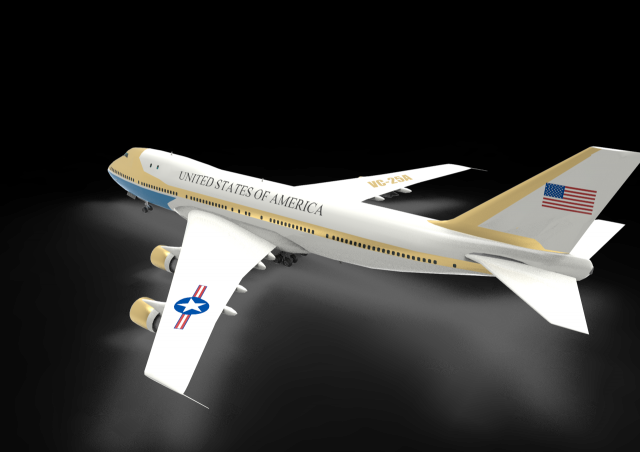 Airplane 3D Модель .c4d .max .obj .3ds .fbx .stl .blend 