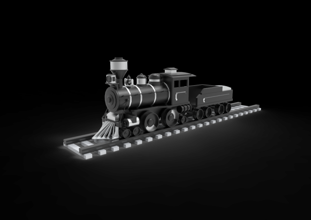 Train toys 3D Model .c4d .max .obj .3ds .fbx .stl .blend