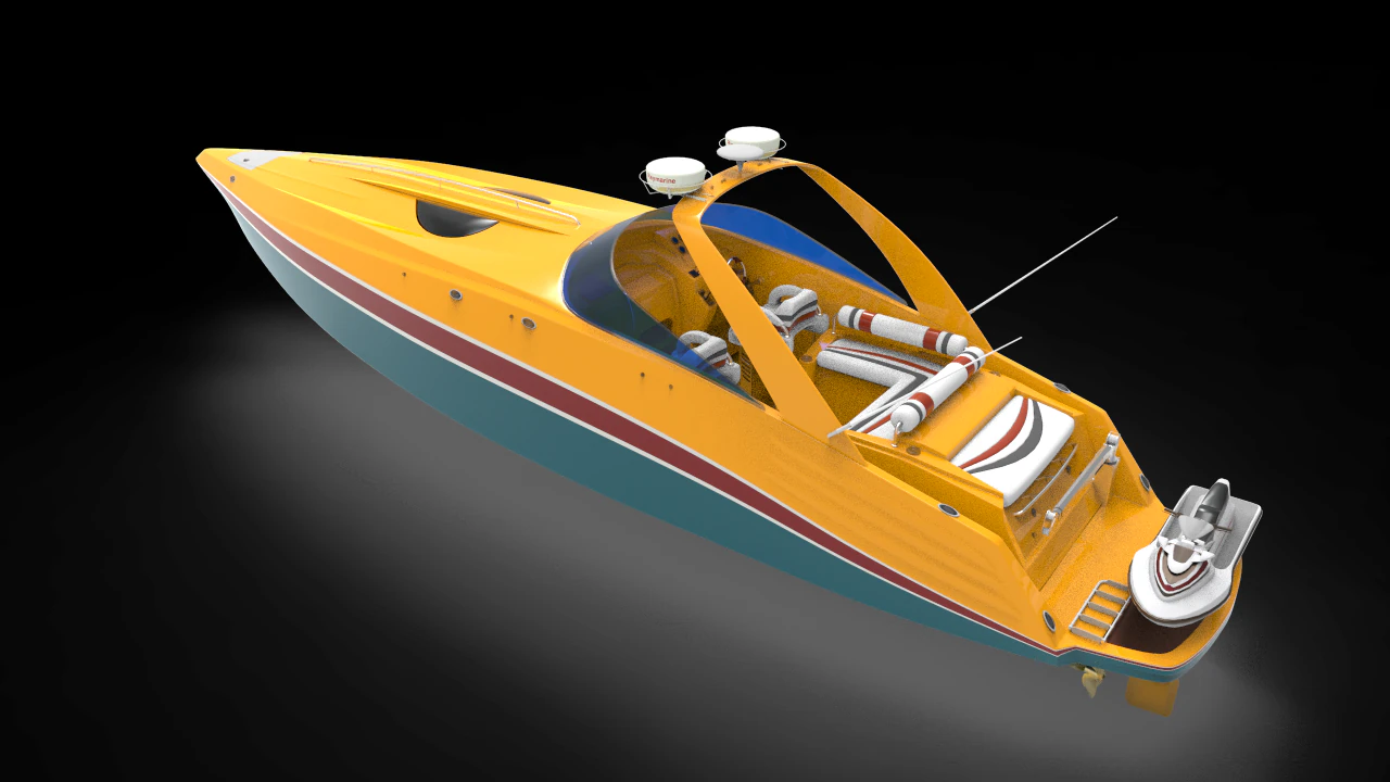 Sunseeker Yacht boat 3D Model .c4d .max .obj .3ds .fbx .stl .blend