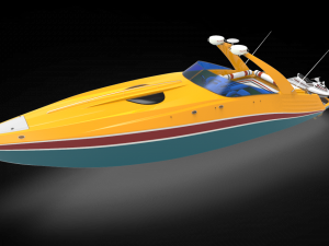 Sunseeker Yacht boat 3D Модель