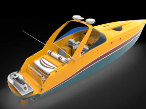Sunseeker Yacht boat 3D Model