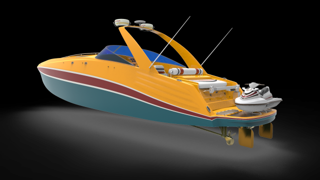 Sunseeker Yacht boat A Modelo 3D .c4d .max .obj .3ds .fbx .stl .blend 