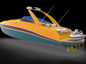 サンシーカーヨットボートA 3Dモデル
