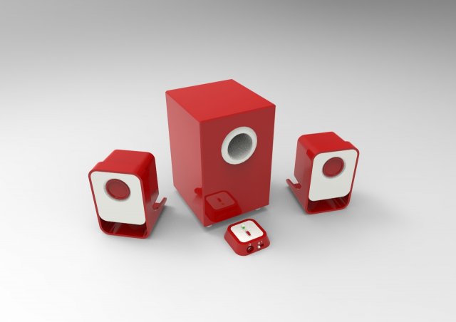 Speaker 3D 模型 .c4d .max .obj .3ds .fbx .stl .blend 
